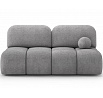 Nuwia sofa with sleeping function and storage box, grey plush upholstery Avexin 04 145x200 1