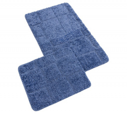 Koupelnová sada předložek SILVER 60x100+60x50cm modrá
