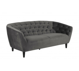 Trojmístná pohovka Ria Velvet tmavě šedá