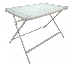 Stůl Formentera z tvrzeného skla      béžový