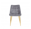 Židle velvet šedá / zlaté nohy J262-1