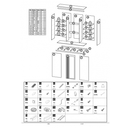 Systém "LAMELO" LA19 (skříň 2400) - Barva: černá
