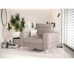 Křeslo čalouněné MALIBU 104 cm - šedá