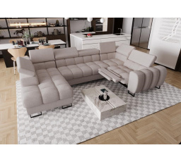 Rohová sedací souprava ASPEN MAX II , relax 198x350x170 cm - pravá, béžová