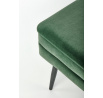 Taburet VELVA, tmavě zelená/černá