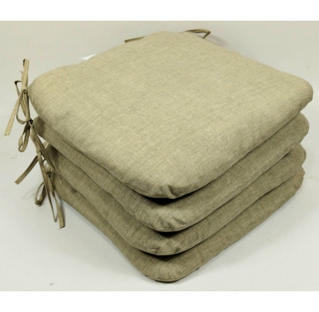 Sedák 40x40 cm látka tmavě béžový melír - set 4 kusy