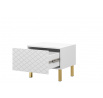 Sada nočních stolků Scalia II 50 1SZ, bílý mat / zlaté nohy