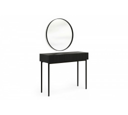 NICOLE TOALETKA 100 2SZ - černý mat / černý rám + NICOLE ZRCADLO 80 - černý