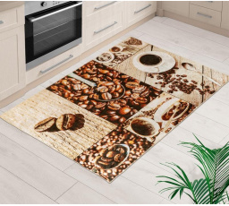 Koberec běhoun 3D 80x120cm kávová zrna