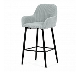 Barová židle, modrá, látka,AUB-V4009 BLUE6