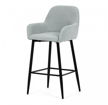 Barová židle, modrá, látka,AUB-V4009 BLUE6