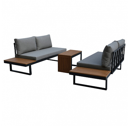 Zahradní sestava, hliník, polywood, šedá, AZS-G1924 GREY Zahradní sestava, hliník, polywood, šedá, AZS-G1924 GREY