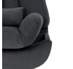 Polohovací křeslo, elektrické zabudované ovládání, šedá, látka, TV-7081 GREY2