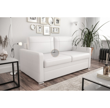 Sofa s funkcí spaní AVANTI III 167cm - přírodní kůže - bílá kůže