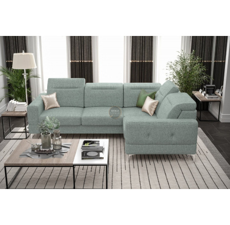 Rohová sedací souprava MALIBU 250X180 cm - mátová , pravá
