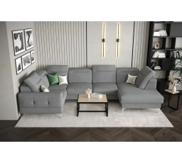 Rohová sedací souprava MALIBU MAX II 180x350x182 cm - šedá , levá strana