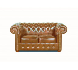 Pohovka Chesterfield Classic 2 kůže koňak