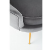 Křeslo AMORINITO, šedá/zlatá