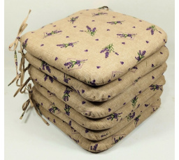 Sedák 40x40 cm látka levandule - set 6 kusů