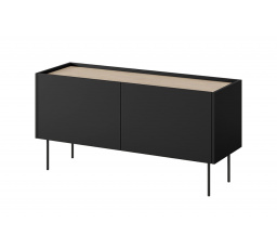 TV komoda Desing 120, černá matná / dub nagano