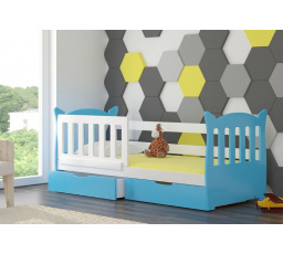 Postel s matrací LENA Bílá+Modrá