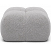 Čalouněný puf Covio, šedý ženyl Kendell 03 85x52
