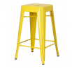 Barová židle Paris 66 cm žlutá inspirovaná Tolix