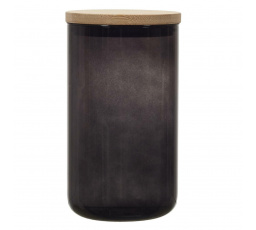 Skleněná nádoba s víkem 1l černá