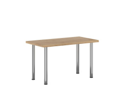 Stůl dub zlatý craft + nohy I chrom 67x128 STB-FXJG