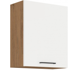 Horní skřínka VEGAS - 60 G-72 1F, Dub Lancelot / Bílý lesk