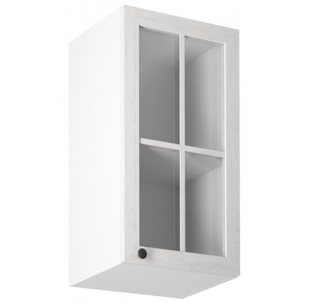 Kuchyňská horní skřínka PROWANSJA G40S - Pravá, Bílá/Borovice Andersen