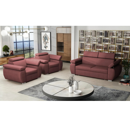 Sedací souprava Bodie 3+1+1 tmavě růžová Sedací souprava Bodie 3+1+1 tmavě růžová