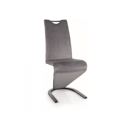ŽIDLE H090 VELVET ČERNÝ RÁM / ŠEDÝ BLUVEL 14
