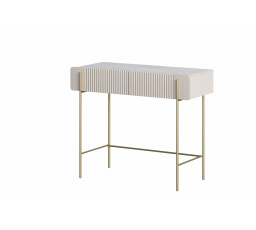 Toaletní stolek Malmi, kašmír / crema bianca / zlaté nožky