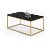 Konferenční stolek NARISA 100x60 Zlatý+Černý