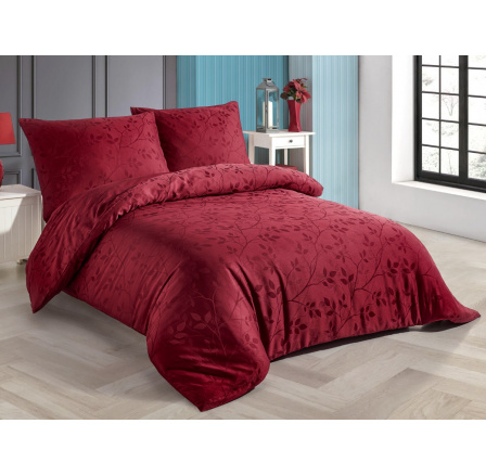 Luxusní žakárové povlečení 140x200, 70x90cm Větvičky červené