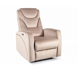 Polohovatelné křeslo KRONOS VELVET, Béžový Bluvel 40