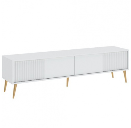 Televizní stolek BARCELONA RTV 180 2D, Bílá/Zlatá Televizní stolek BARCELONA RTV 180 2D, Bílá/Zlatá