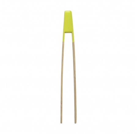 Bambusové servírovací kleště s magnetem zelené