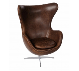 Křeslo Vejce tmavě hnědé vintage Premium