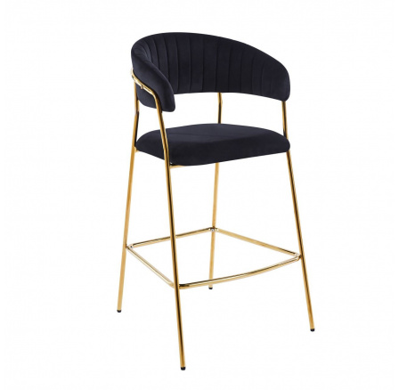 Barová židle H3-FX, černá / zlatá