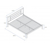 Kovová postel 120x200 bílá LM2-FXJG