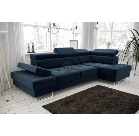 Rohová sedací souprava GALAXY MINI 170x280 - modrá , pravá Rohová sedací souprava GALAXY MINI 170x280 - modrá , pravá