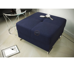 Taburet s úložným prostorem 70 x 70 cm GALAXY - modrá