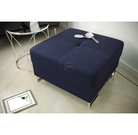 Taburet s úložným prostorem 70 x 70 cm GALAXY - modrá