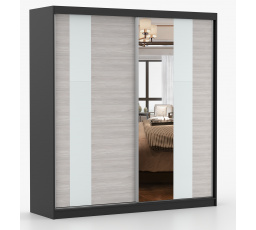 Šatní skříň MULTI 32 - 203 cm, Černá/Kathult