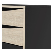 Komoda SHEBA, Černý mat/ Dub sonoma
