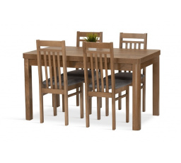 Jídelní set Meteor 4 dub lefkas/zelená