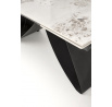 Jídelní stůl HILARIO, efekt bílého mramoru/Černá