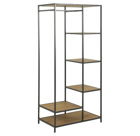 Šatní skříň Seaford dub/černá